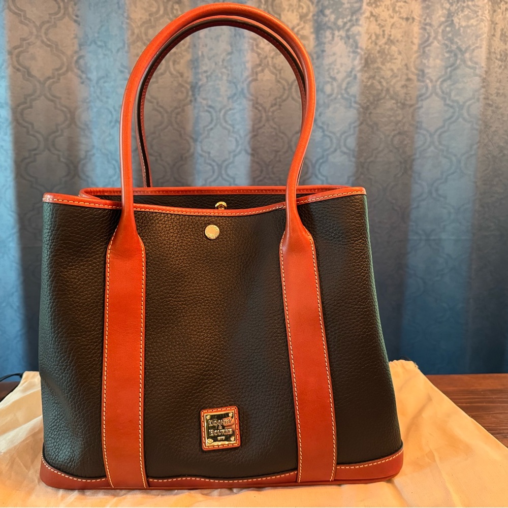 Dooney & Bourke Black and Orange Structured Tote